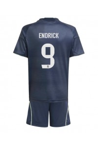 Real Madrid Endrick #9 Babyklær Borte Fotballdrakt til barn 2025-26 Korte ermer (+ Korte bukser)